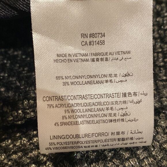 Bcbg-Woven/Textured Charcoal Dress Coat - Picture 9 of 9